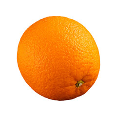 Fresh whole citrus fruit - orange. Orange fruit isolated on transparent background