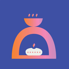 Yoga icons. Cartoon flat style. Concept of meditation. Healthy lifestyle. 