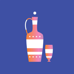 Yoga icons. Cartoon flat style. Concept of meditation. Healthy lifestyle. 