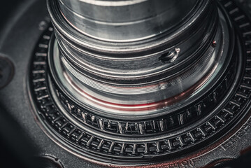 Close up of hydrolic oil pump from automatic transmission.