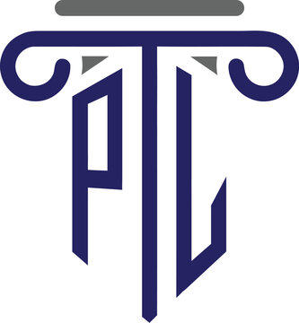 Creative modern initial PTL law firm logo symbol template