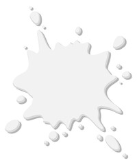 White liquid shape. Milk splash logo template