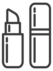 Lipstick line icon. Makeup symbol. Glamour sign