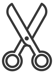 Scissors linear icon. Cutting tool black symbol