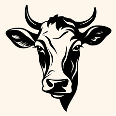Cow vector for logo or icon,clip art, drawing Elegant minimalist style,abstract style Illustration	
