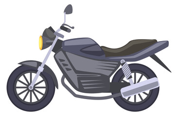 Fototapeta na wymiar Sport motorbike icon. Urban motorcycle side view