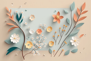 Floral background wallpaper pattern vector design. Ai generated
