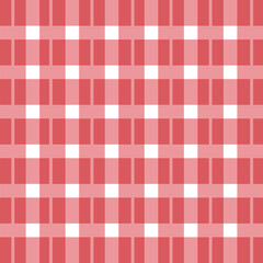 Red and White Plaid Tartan Seamless Pattern. This is a classic plaid pattern suitable for shirt printing, backgrounds and textiles