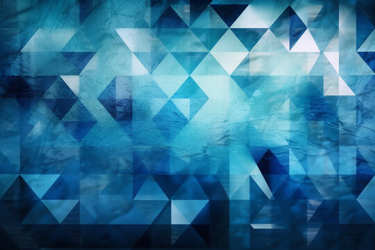 Geometric blue pattern design abstract wallpaper background. Ai generated