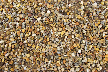 Stone pebble beach texture rubble pattern