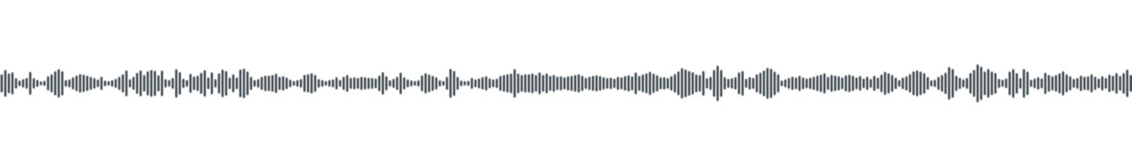 seamless sound waveform pattern for radio podcasts, music player, video editor, voise message in social media chats, voice assistant, recorder. vector illustration