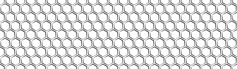 hexagon geometric pattern. seamless hex background. abstract honeycomb cell. vector illustration. design for the background flyers, ad honey, fabric, clothes, texture, textile pattern