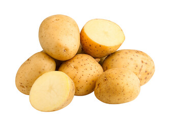 potato, isolated on white background, full depth of field