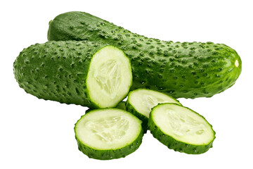 cucumber isolated on white background, full depth of field