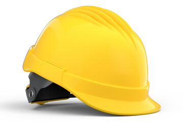 Yellow safety helmet or hard cap isolated on wihte background