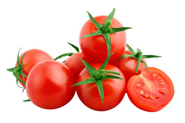 tomato cherry isolated on white background, full depth of field
