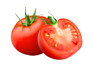 tomato isolated on white background, full depth of field
