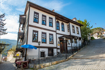 Tarakli, Sakarya, Turkey. Traditional old houses in Tarakli District. Beautiful historical houses.