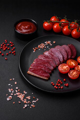 Delicious duck fillet smoked or grilled with spices and salt