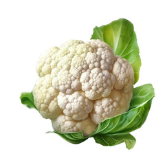 A cauliflower isolated on white - obrazy, fototapety, plakaty