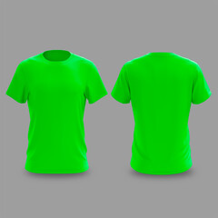 Green T Shirt Mockup 3D