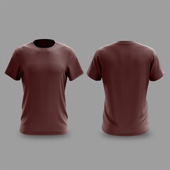 Brown T Shirt Mockup 3D