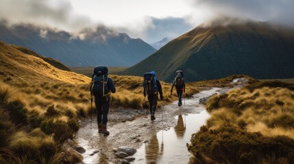 Obraz premium Exploration and adventure, Convey a sense of exploration and adventure by featuring intrepid explorers venturing into the unknown