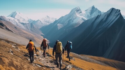 Fototapeta premium Exploration and adventure, Convey a sense of exploration and adventure by featuring intrepid explorers venturing into the unknown
