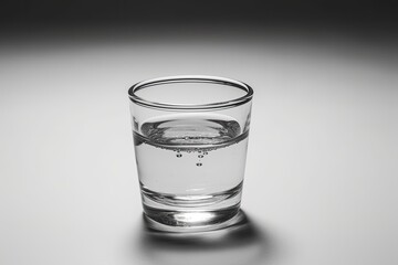 glass of water on a wooden table Generative AI