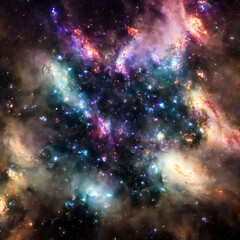 Obraz na płótnie Canvas Space galaxy sky star nebula clouds