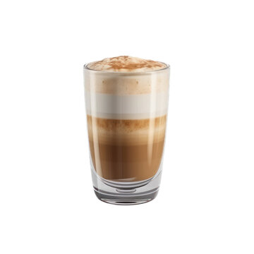 A cup of cappuccino isolated