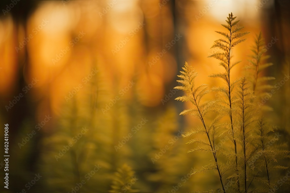 Poster close-up view of a plant with a blurred background for a natural and aesthetic look generative ai