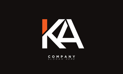 KA Alphabet letters Initials Monogram logo AK, K and A - obrazy, fototapety, plakaty