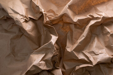 Crumpled craft paper background