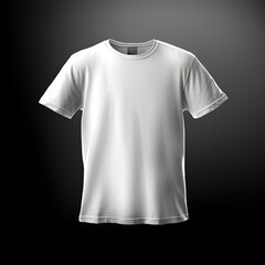 t shirt template of white tees on black background, generative ai