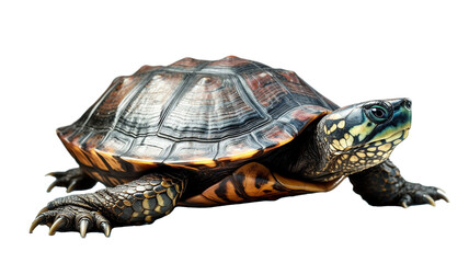 Obraz premium Turtle on a transparent background. Generative AI. 