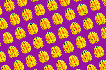 print decorative pumpkin large format purple background