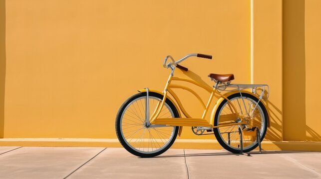 Bike on colorful background. Illustration AI Generative.