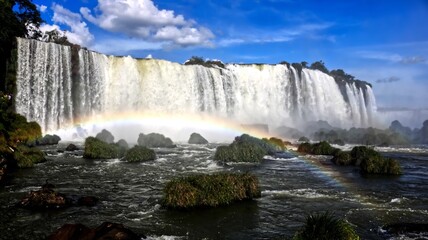 Iguazu National Park - Falls with rainbow
