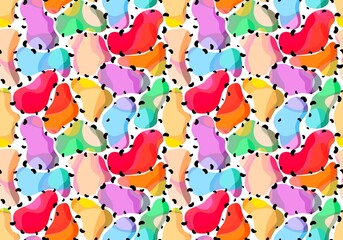 Abstract ocean stones seamless circle polka dots geometric pattern for fabrics and textiles and packaging