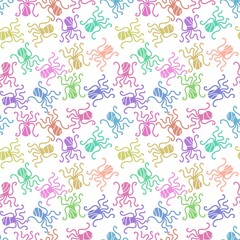 Summer animals seamless octopus pattern for wrapping paper and kids clothes print and fabrics and linens