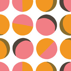 70s 80s seamless pattern elements flowers abstract modern wild peace love 