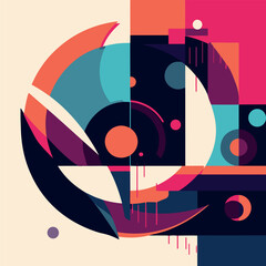curved and abstract shapes, vector illustration