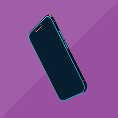 Smartphone business work social media vector background colorful