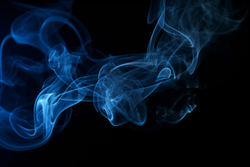 Fototapeta premium Blue smoke background generative AI
