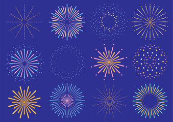 様々な形の花火セット