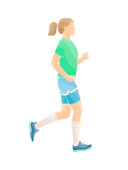 Fototapeta na wymiar women jogging on summer time , summer sportswear