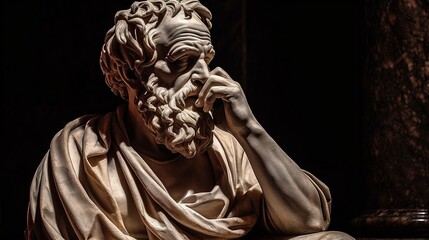 Ancient Greek philosopher. AI generated
