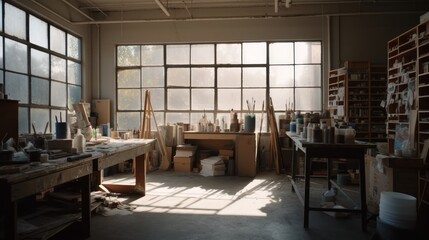 Art studio A space designated for creating. AI generated