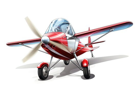 Illustration of ultralight aircraft. Generative AI.